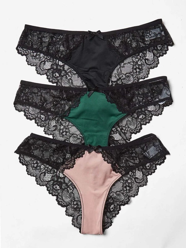 Elegant Floral Lace Brief (Sizes S, M)