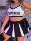 Plus Cheerleader Costume Set+ Pom Poms (Sizes 1XL, 2XL)