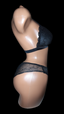 Front Clip Lace Lingerie Set (Size S) Black or Lilac