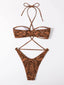 Snakeskin Criss Cross One Piece Bikini (Sizes S, M, L)