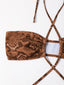 Snakeskin Criss Cross One Piece Bikini (Sizes S, M, L)