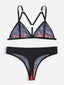 Purple/Red Fire Pattern Lingerie Set (Sizes L)