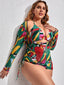 Plus Allover Swimsuit & Cover Up 3 Piece (Sizes XL)