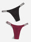 Diamond Love Panty- Black/Maroon (Sizes S, M, L)