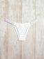 Rhinestone Studded Panty White (Size M)