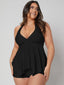 Plus Flounce Hem Shorts Swimsuit (Size XL)