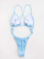 Baby Blue Textured Bikini Slingshot (Size L)