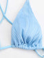 Baby Blue Textured Bikini Slingshot (Size L)