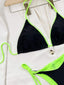 Black & Neon Green Bikini (Sizes S, M)