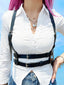 Metal Buckle Black Harness (Sizes M-L)