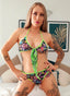 Cartoon Criss-Cross Lingerie Set (Size L)