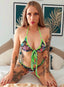 Cartoon Criss-Cross Lingerie Set (Size L)