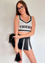 4pk Black Cheerleader Costume Set (Sizes M, L)