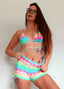 Rainbow Swimsuit/ Pole Dancing Set (Sizes M, XL)
