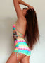 Rainbow Swimsuit/ Pole Dancing Set (Sizes M, XL)