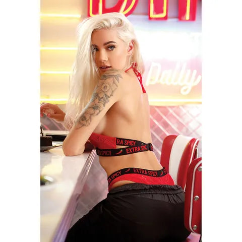 SPICY Halter Bralette & Cheeky Panty (Size M-L)