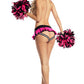 Pink Cheerleader Crotchless Jock Strap Panty Set S/M