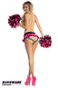 Pink Cheerleader Crotchless Jock Strap Panty Set S/M