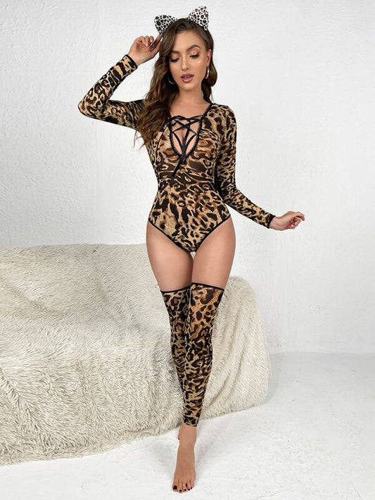 Leopard Print Kitty Costume (Sizes S, M)