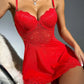 Red Underwire Babydoll +G-String (Sizes S, M, L)