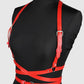 Criss Cross Harness Belt (One Size) Red, White Or Pink