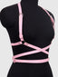 Criss Cross Harness Belt (One Size) Red, White Or Pink