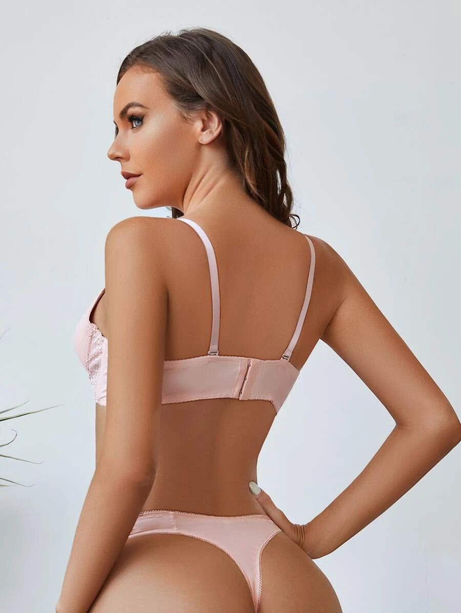 Pink Padded Lingerie Set (Size M, XL)