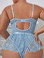 Plus Light Blue Teddy With Skirt (Sizes XL, 2XL, 3XL)