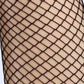 Black Lace Fishnet Stay-Up Stockings (One Size)