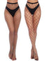 2PK Fishnet High Waist Stockings (One Size)