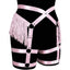 Pink Garter Belt With Tassels & Leg Rings