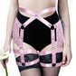 Pink Garter Belt With Tassels & Leg Rings