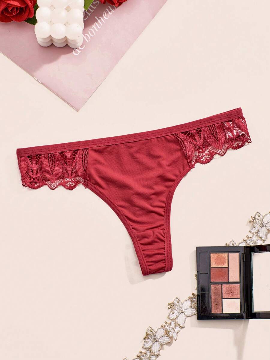 Silky Feel Lace Side G Panty (Sizes S, M)