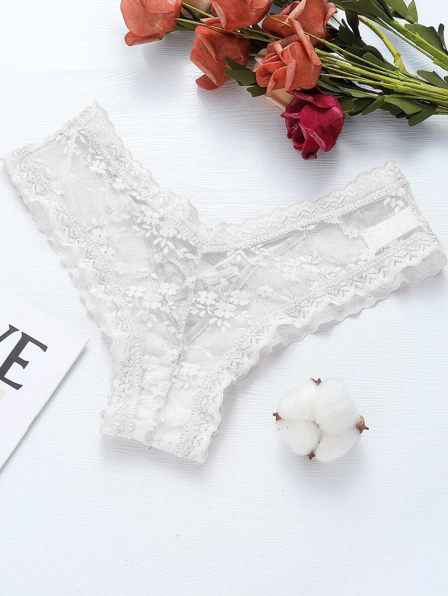 Flower Lace Cheeky Panty (Sizes S, M)