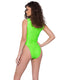 RAVE Green Vinyl Zip-Up Romper