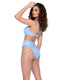 RAVE Baby Blue Zip-Up Shorts & Underwire Bra