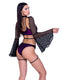 RAVE Black Fishnet Bell Shrug