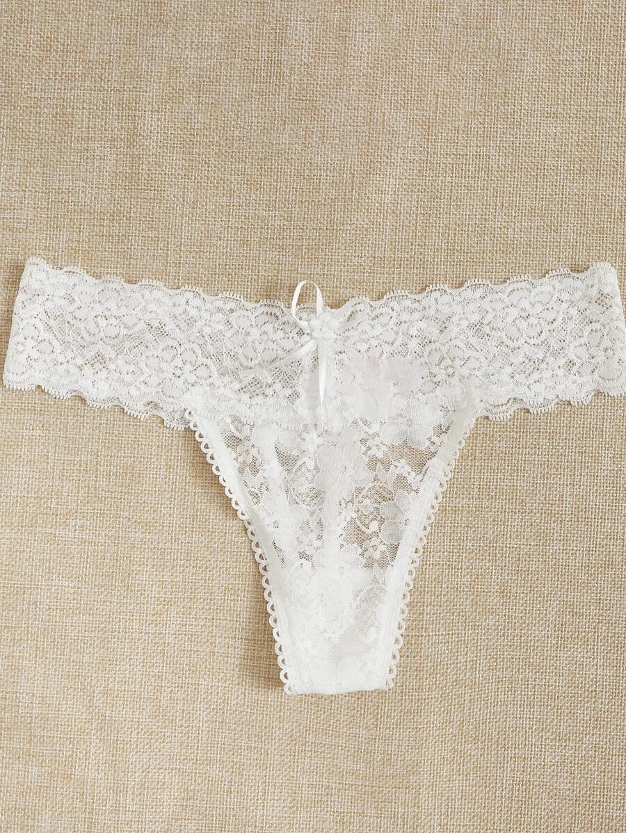 Floral Lacey Thong Panty (Sizes S, M, L)