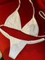 White Stripper Clips Bikini (Size M)