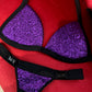 Purple Glitter Stripper Clips Bikini (One Size)