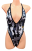 Grey Camo Stripper Clips Teddy Bodysuit (One Size)