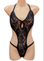 Strappy Stripper Clips Teddy Bodysuit (One Size)