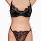 Black Eyelash Lingerie Set (Sizes S, M, L)