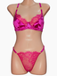 Pink Eyelash Lingerie Set (Sizes S, M, L)