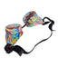 Rainbow Kaleidoscope Steampunk Rave Goggles with Rainbow Crystal Glass Lens