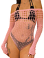 Baby Pink Fishnet Off The Shoulder Teddy (One Size)