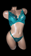 Green Floral Bra & Panty Set (Sizes S, M, L, XL)