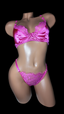 Pink Eyelash Lingerie Set (Sizes S, M, L)