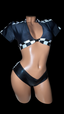 2 Piece Black Grid Girl Costume (Size S-M)