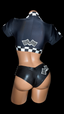 2 Piece Black Grid Girl Costume (Size S-M)